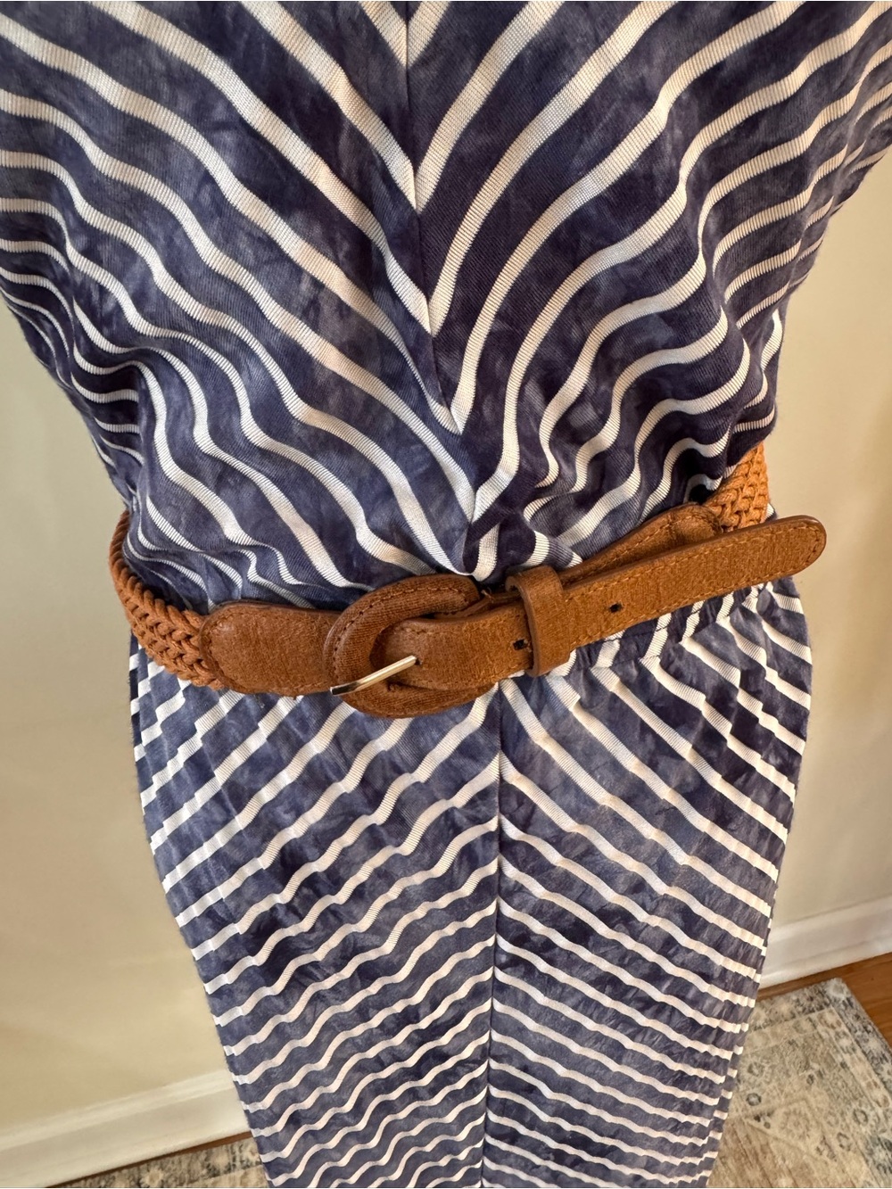 Vintage braided adjustable belt